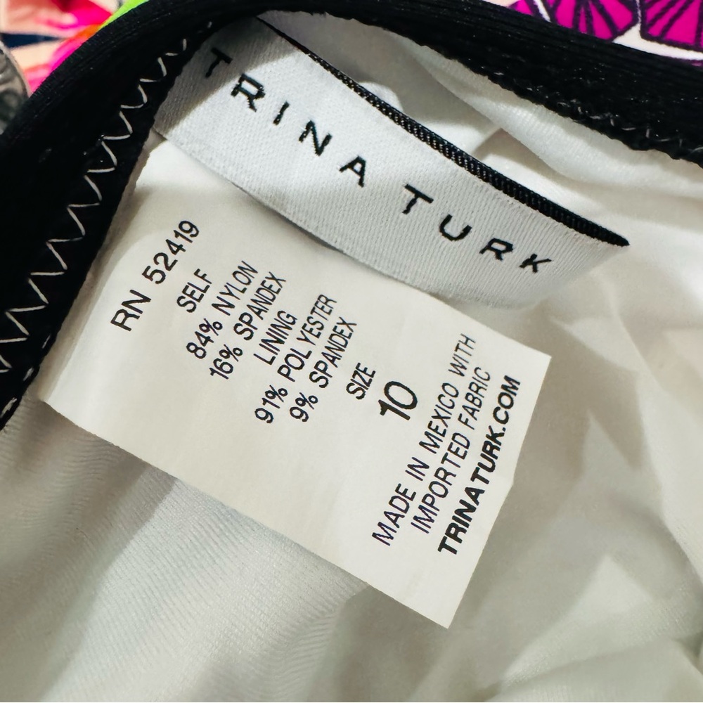 TRINA TURK Multi-color Print Swim Bottoms Size 10 - Picture 9 of 10